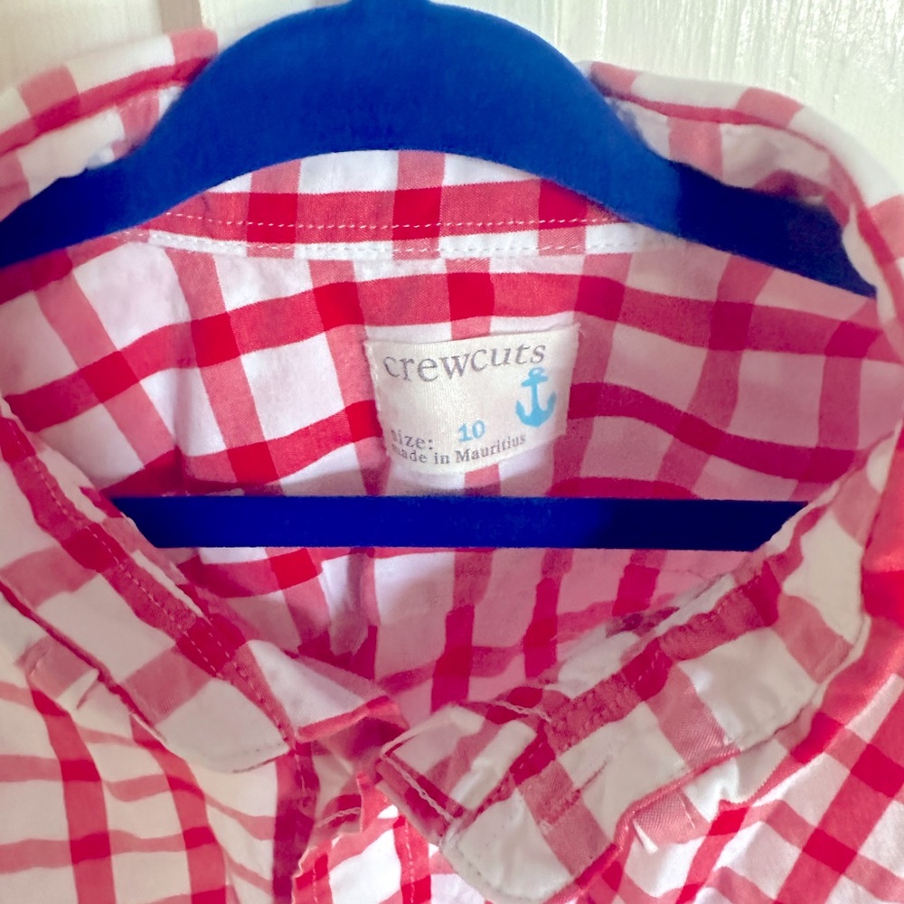 Crewcuts Lightweight Poplin Long Sleeved Button Up Shirt!!